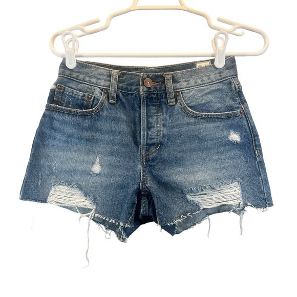We The Free Pants - NWT We The Free People Womens Size 24 Button Fly Distressed Cut Off Jean Shorts